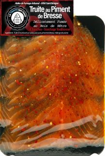 Truite de l'Ain Fumée affinée au Piment de Bresse